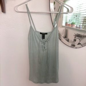 Front tie tank top
